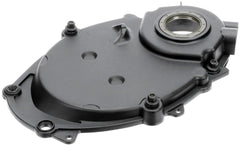 Dorman 635-502 timing cover, rear angle, designed for reliable under-hood protection.