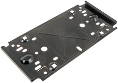 Dorman 68148 front license plate bracket installed on a vehicle for secure mounting