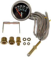 Dorman 7-120 water temperature gauge front view with backlit dial for quick readings