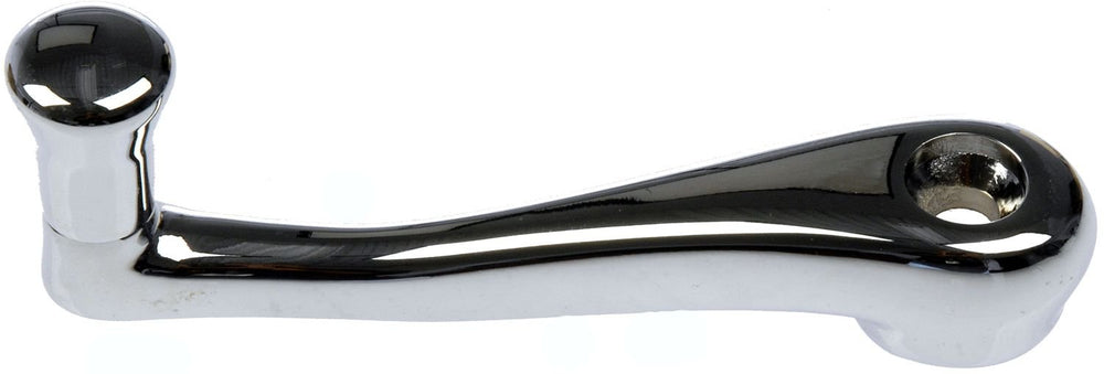Dorman 76997 chrome window crank handle close-up for Peterbilt trucks, ready for smooth operation.