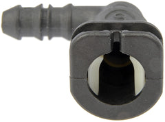 Dorman 800-123 nylon fuel line clip with 90-degree bend ensures snug fit and easy installation