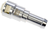 Dorman 800-403HP metal heater hose connector, outer view, rugged metal design for long-lasting repairs.