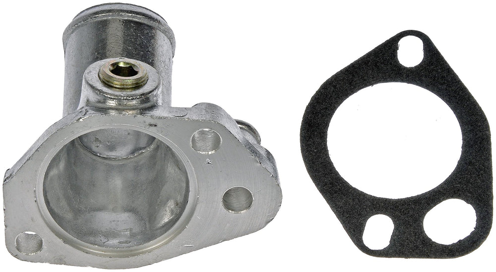 Dorman 902-1001 thermostat housing closeup showing robust construction for reliable cooling