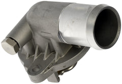 Dorman 902-3035HP thermostat housing with aluminum body for enhanced durability.