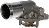 Dorman 902-3036XD aluminum thermostat housing viewed up close, boosting durability and heat transfer.