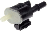 Dorman 911-410 vapor canister purge valve close-up showing connectors for EVAP system