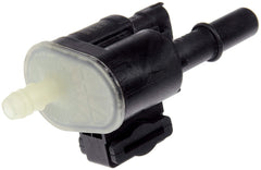 Dorman 911-410 vapor canister purge valve close-up showing connectors for EVAP system