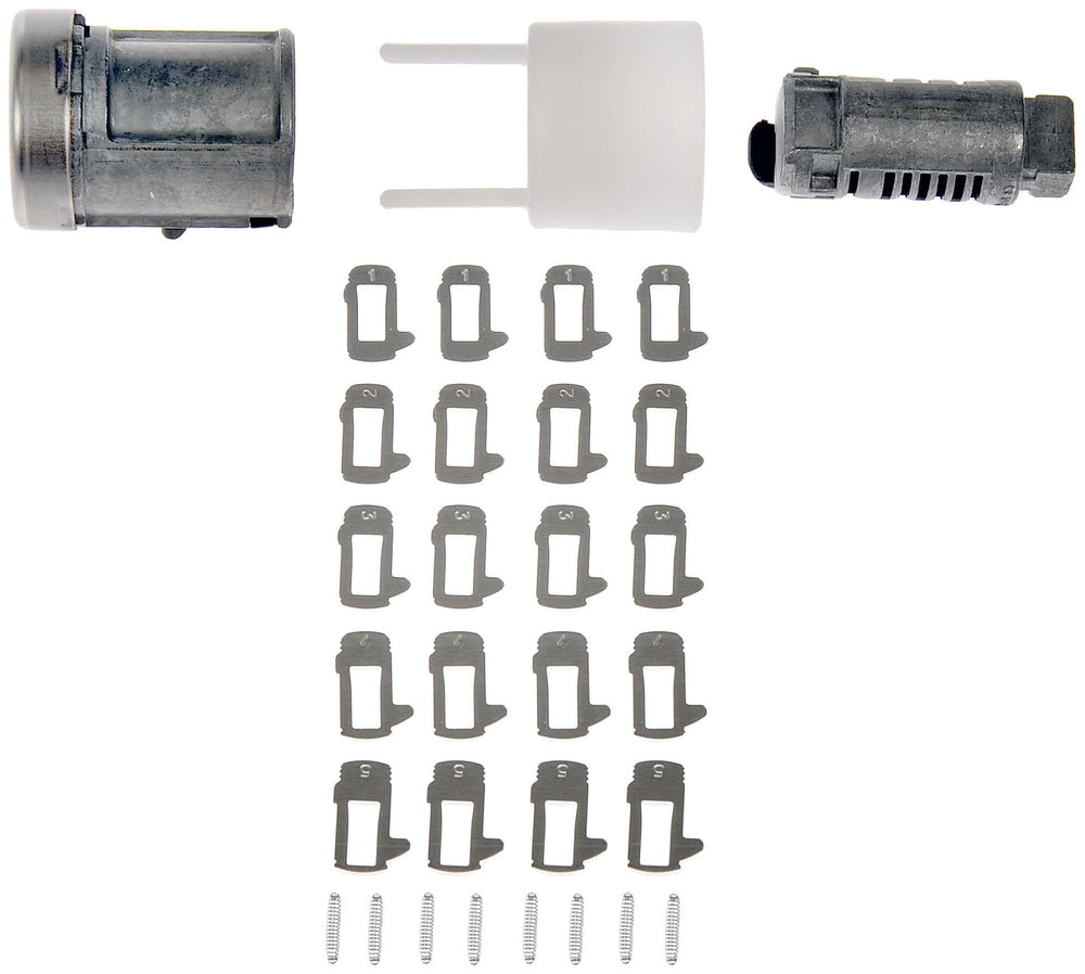 Dorman 924-717 ignition lock cylinder installed in a vehicle, designed to restore ignition lock function.