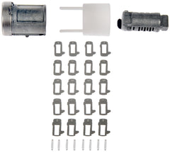 Dorman 924-717 ignition lock cylinder installed in a vehicle, designed to restore ignition lock function.