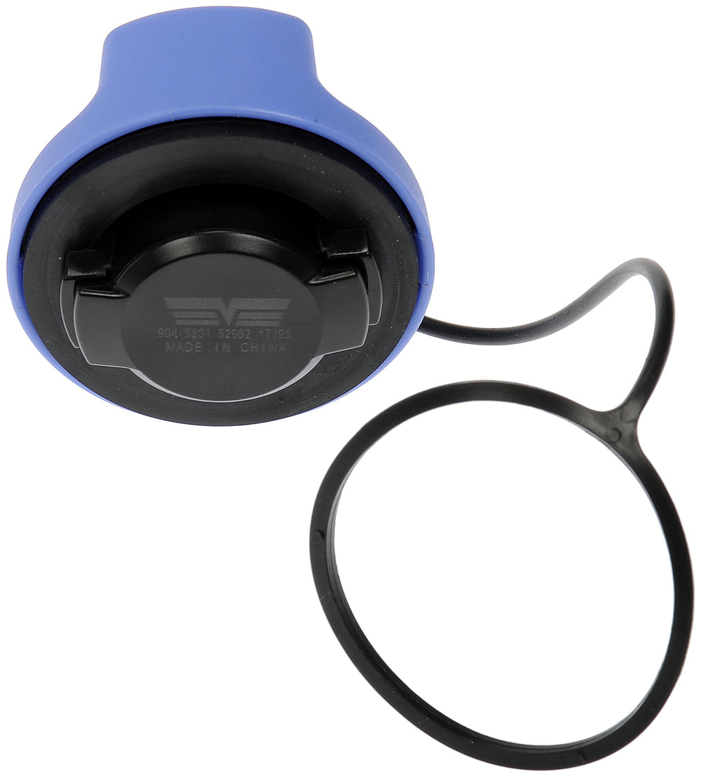 Dorman DEF filler cap close-up showing rugged construction for reliable sealing on Cascadia