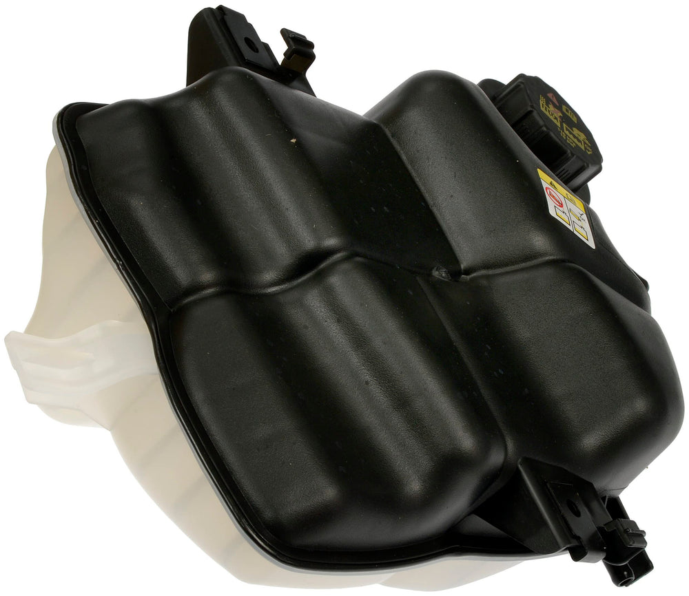 Dorman front-pressurized coolant reservoir for Ford—precise fit.