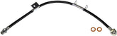 Dorman H620442 front passenger brake hose close-up with durable fittings.