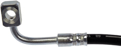 Dorman H621750 brake hose close-up shows durable EPDM rubber and corrosion-resistant fittings.