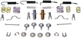 Dorman HW17393 rear parking brake hardware kit package showing complete components for easy replacement.