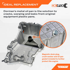 Dorman OE FIX aluminum oil pan half improves durability and leak resistance