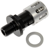 Dorman Twist Drain plug close-up shows a leak-proof inner seal for cleaner oil changes.