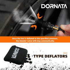 DORNATA battery-free deflator operates without power for outdoor use.