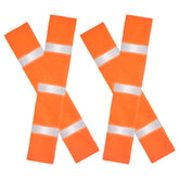 DOSTATNI orange seat belt cover close-up highlighting high-visibility material for night driving