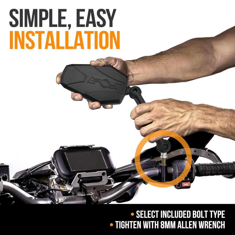 Doubletake Adventure 6 arm with slimmer design for precise adjustment.