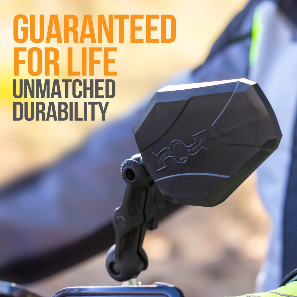 Doubletake Adventure 6 mirror glass provides durable visibility and clear reflection.