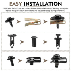 Downhill undertray screws installation close-up demonstrates easy non-drill fitting.