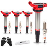 DOWYTA ignition coil pack four-piece kit ready for vehicle installation and smoother ignition