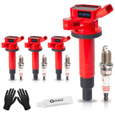 DOWYTA ignition coil pack for Toyota Corolla showing durable housing and copper wiring.