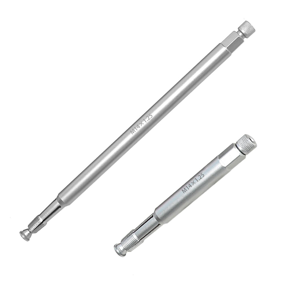 DPTOOL 14mm back tap front view showing durable spark plug thread repair