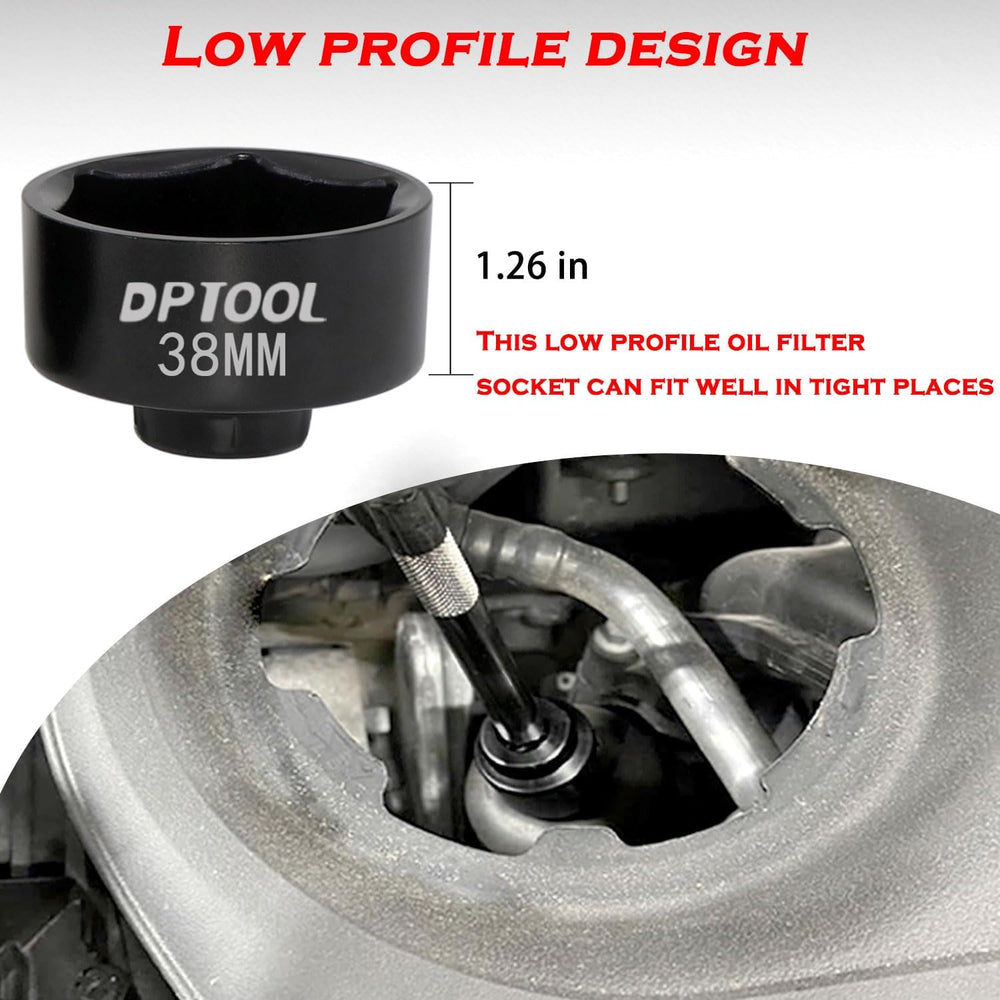 DPTOOL 30mm socket fits VW Polo and Golf filter housings for smoother changes.