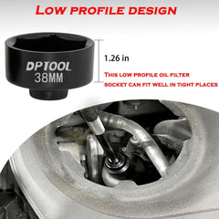 DPTOOL 30mm socket fits VW Polo and Golf filter housings for smoother changes.