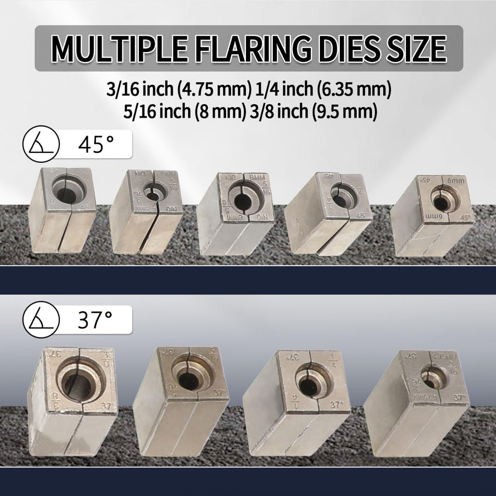 DPTOOL brake flaring tool kit 45-degree die head delivering clean flares