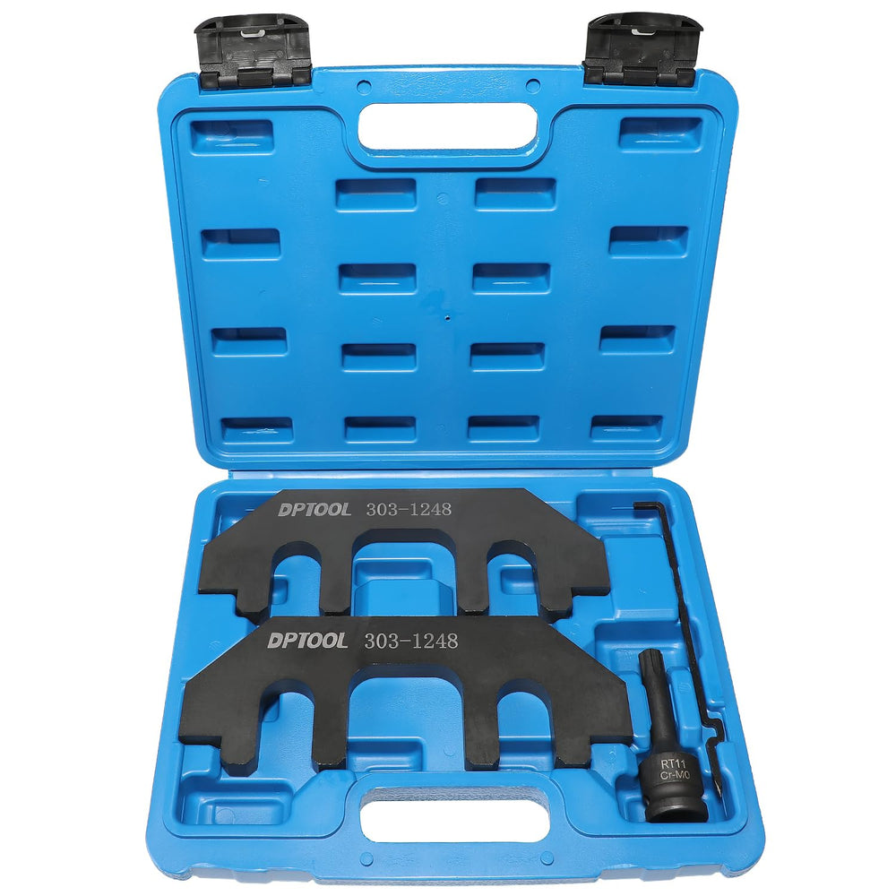 DPTOOL camshaft holding tool ready for precise timing setup