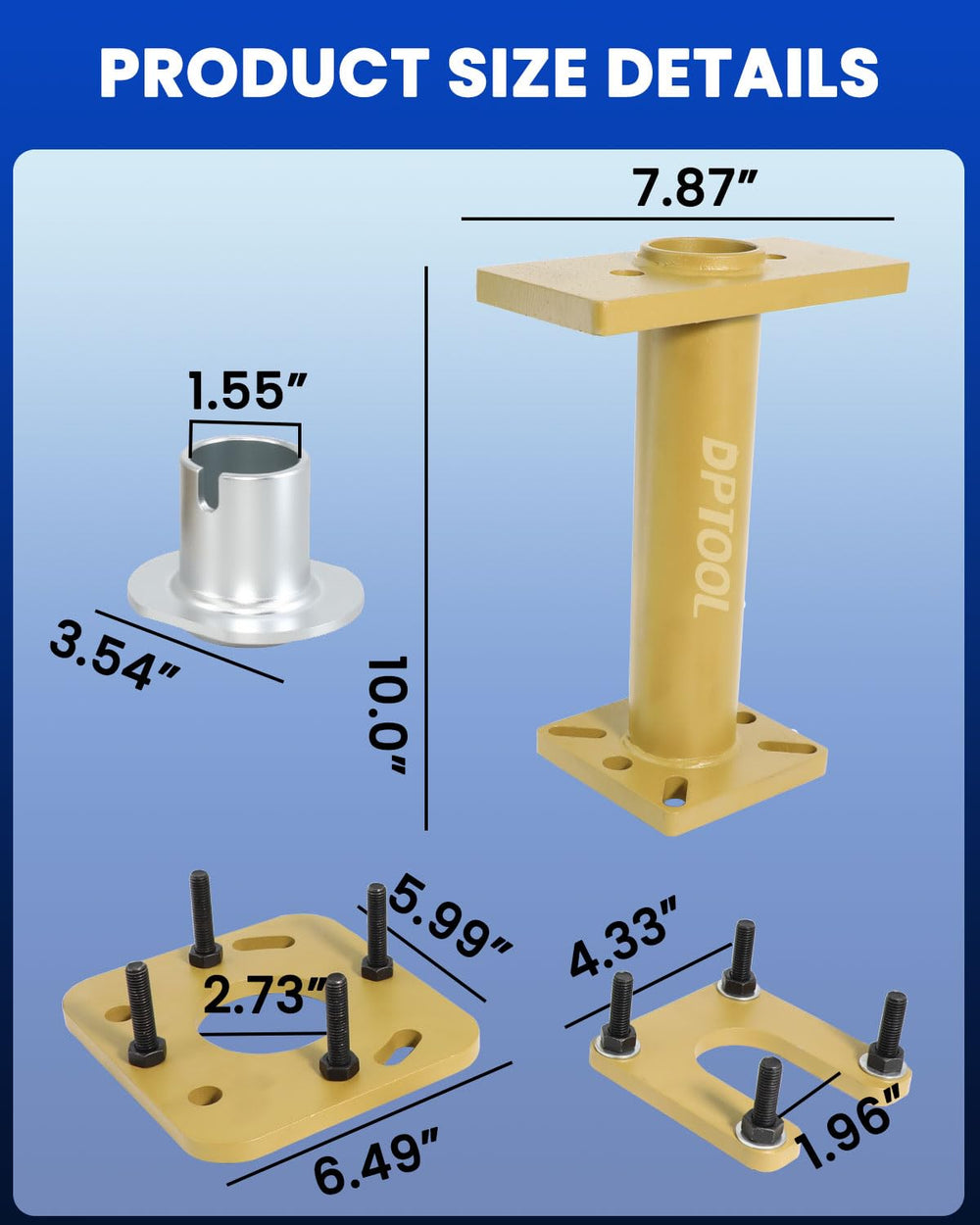 DPTOOL durable steel construction withstands high-pressure removal tasks.