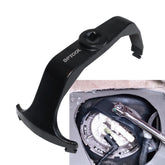 DPTOOL fuel-tank-lock-ring-tool removal in action for easy pump access.