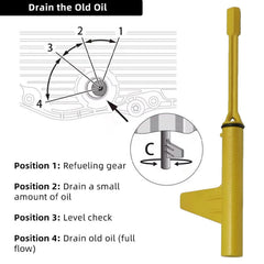 DPTOOL oil drain plug tool for clean fluid removal
