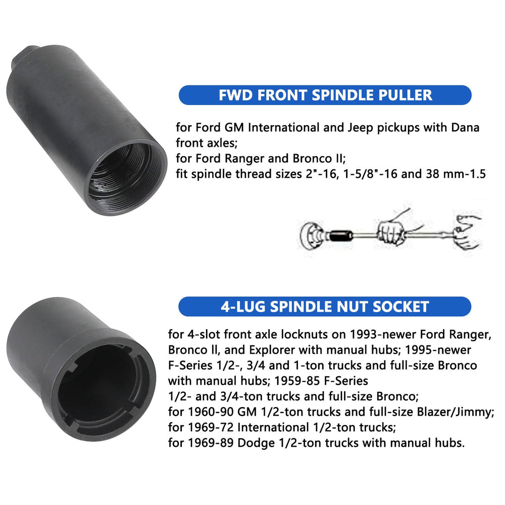DPTOOL 2-5-8in outer 6lug socket fits wide axles.