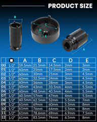 DPTOOL plastic carry case keeps sockets organized and portable