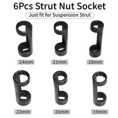 DPTOOL Strut Nut Socket 19mm, 12-point, 1/2 inch drive for secure nut turning.