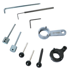 DPTOOL tensioner puller attached for secure belt installation