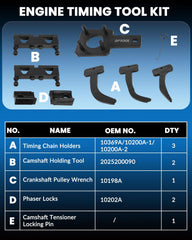 DPTOOL timing chain holders stabilize chain during tensioner work