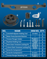 DPTOOL water pump sprocket retainer helps hold the sprocket steady during pump replacement.