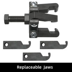 DPTOOL tool in a workshop demonstrates space saving damper pulley removal.
