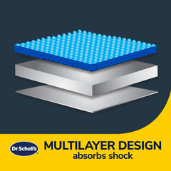 Dr. Scholl's cushion provides smooth shock absorption for smoother rides and longer sits.