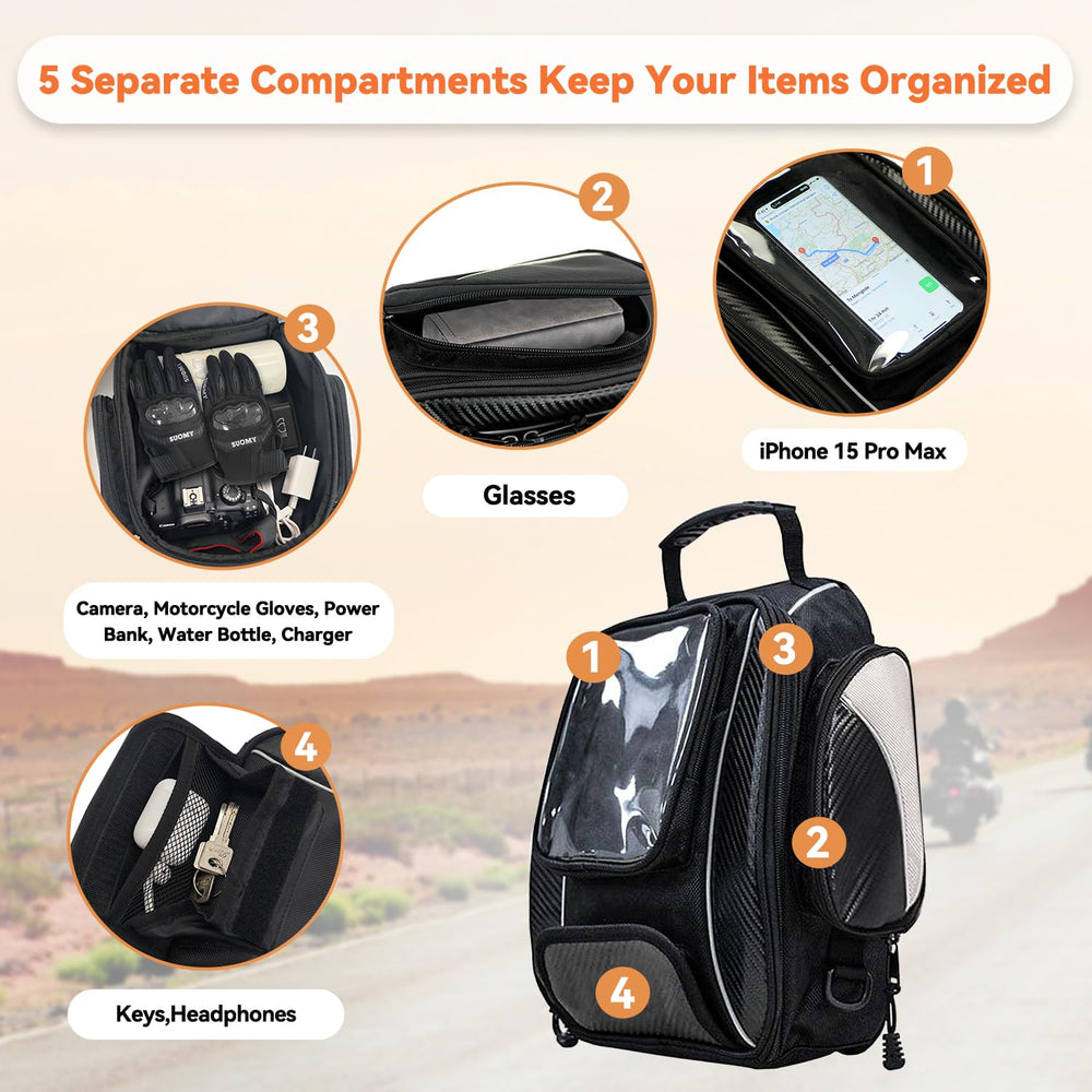 Dracarys tank bag fits Honda Yamaha Suzuki Kawasaki Harley models