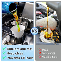 Draupnir paper oil funnels folded for transport, compact and portable.