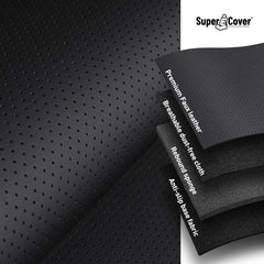 DrCarNow stain-resistant seat cover demonstrates pet and kid spill resilience.
