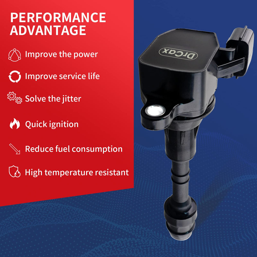 DrCax UF349 ignition coil for Nissan Frontier, improved spark consistency and engine response.