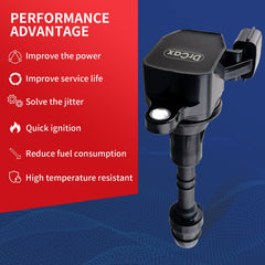 DrCax UF349 ignition coil for Nissan Frontier, improved spark consistency and engine response.