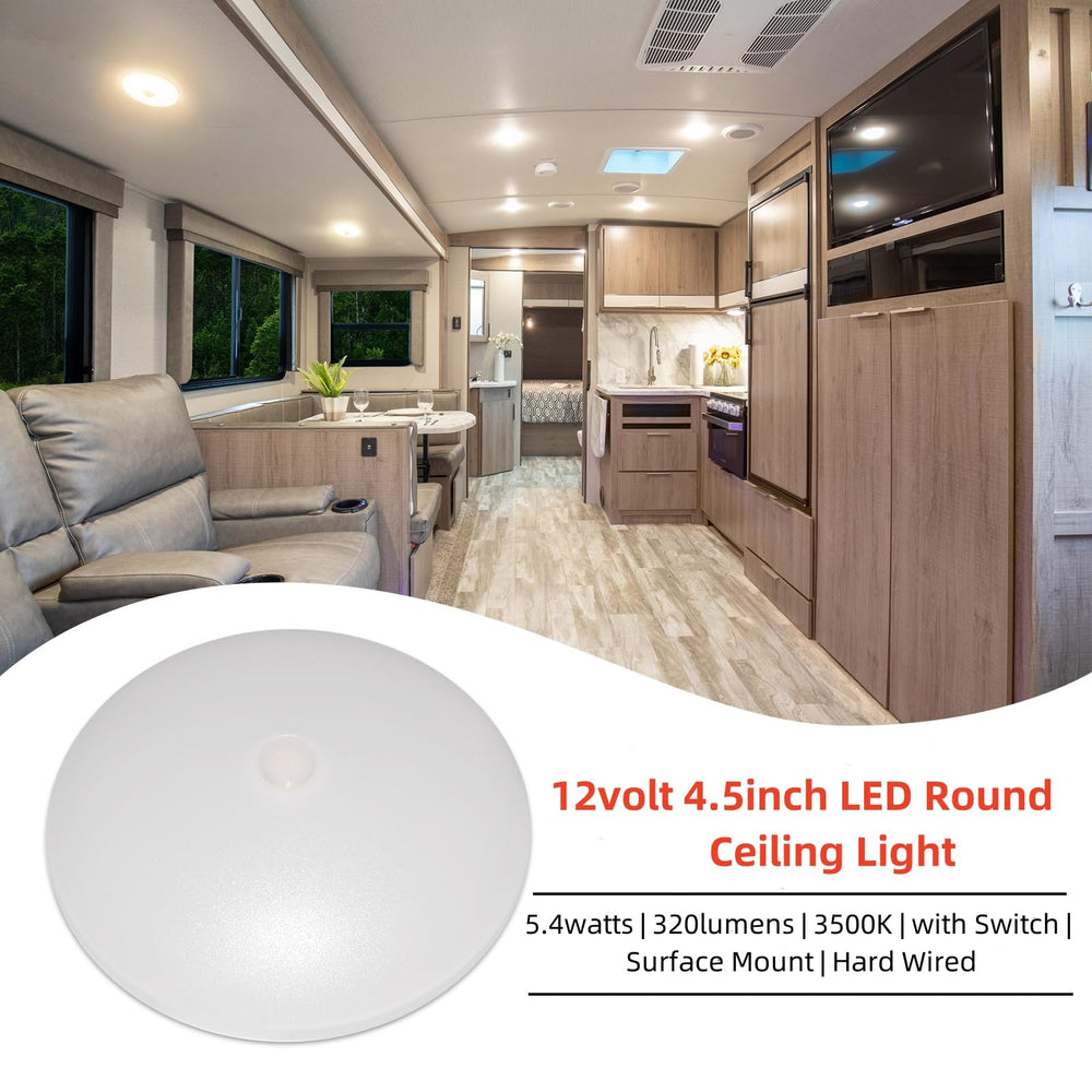 Dream Lighting LED puck light 12V for campers delivers bright 320 lumens.
