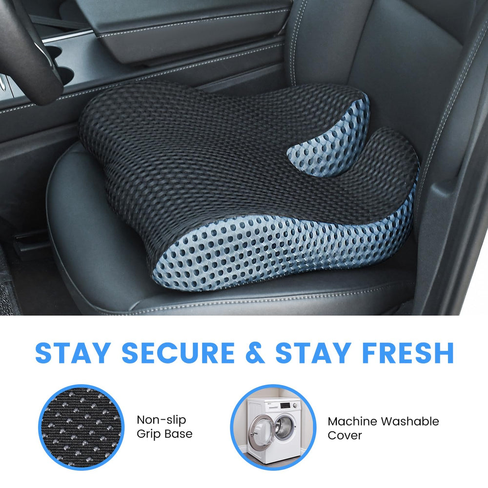 Dreamer Car breathable mesh cover wicks moisture for all-day dryness.